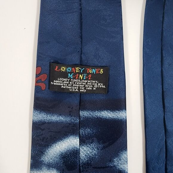 Looney Tunes Vintage Taz Tazmanian Devil Ghost Halloween Mens Tie - Picture 6 of 7